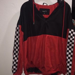 pullover jacket checker print